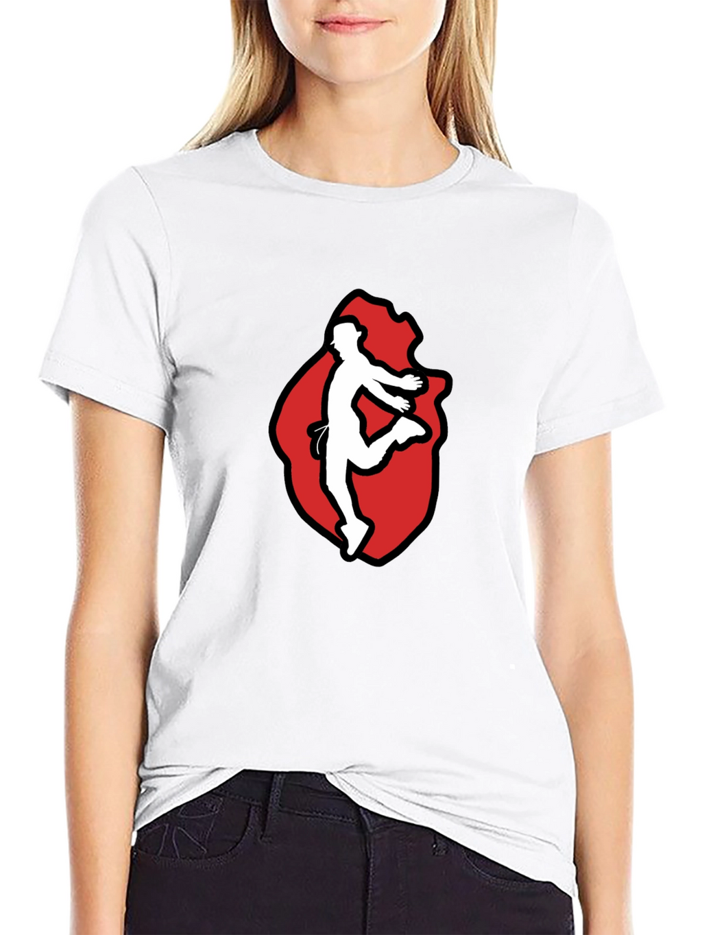 Black T-Shirt with Dancer Graphic