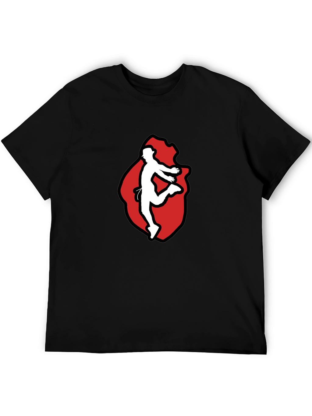 Black T-Shirt with Dancer Graphic