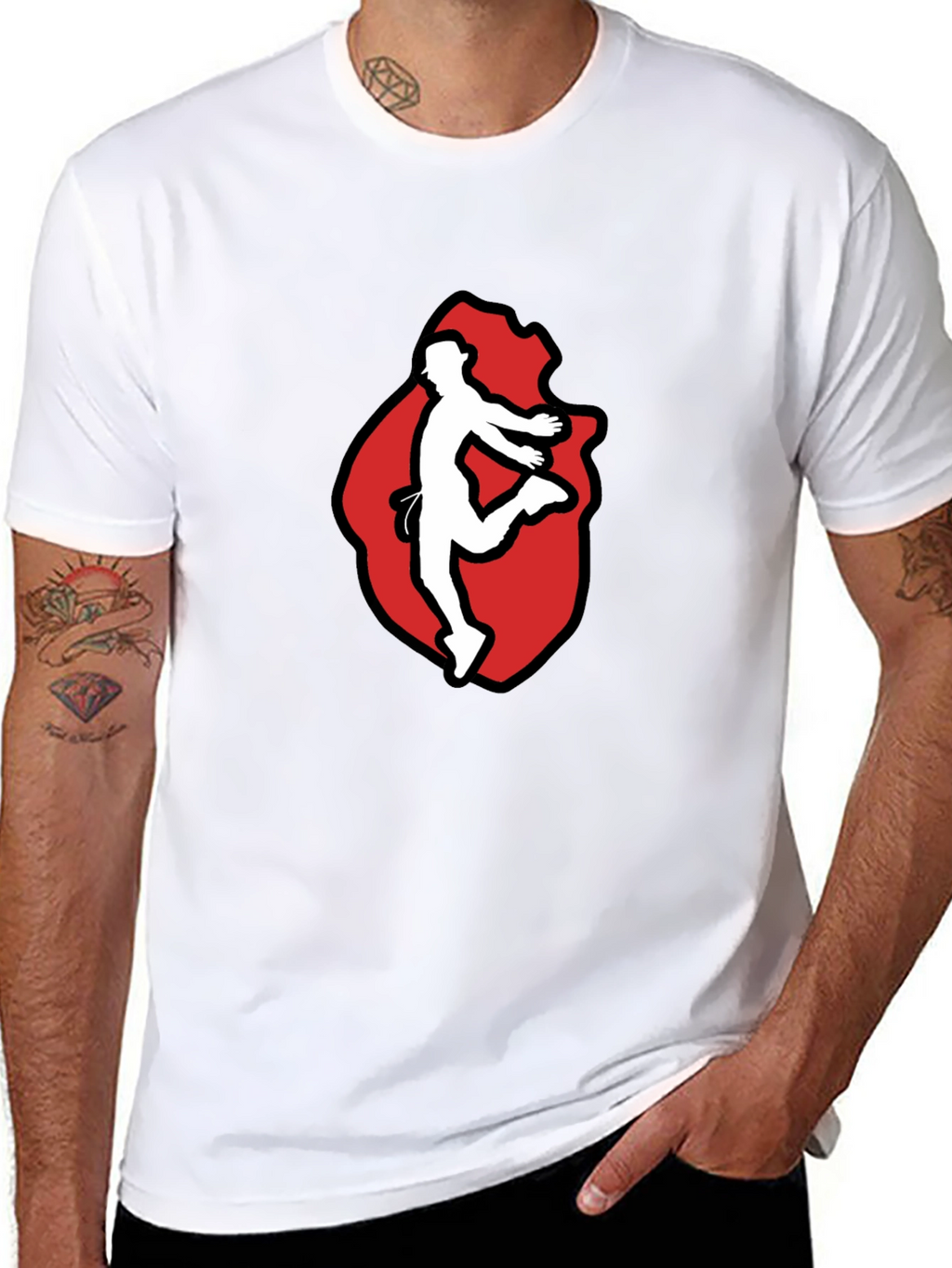Black T-Shirt with Dancer Graphic