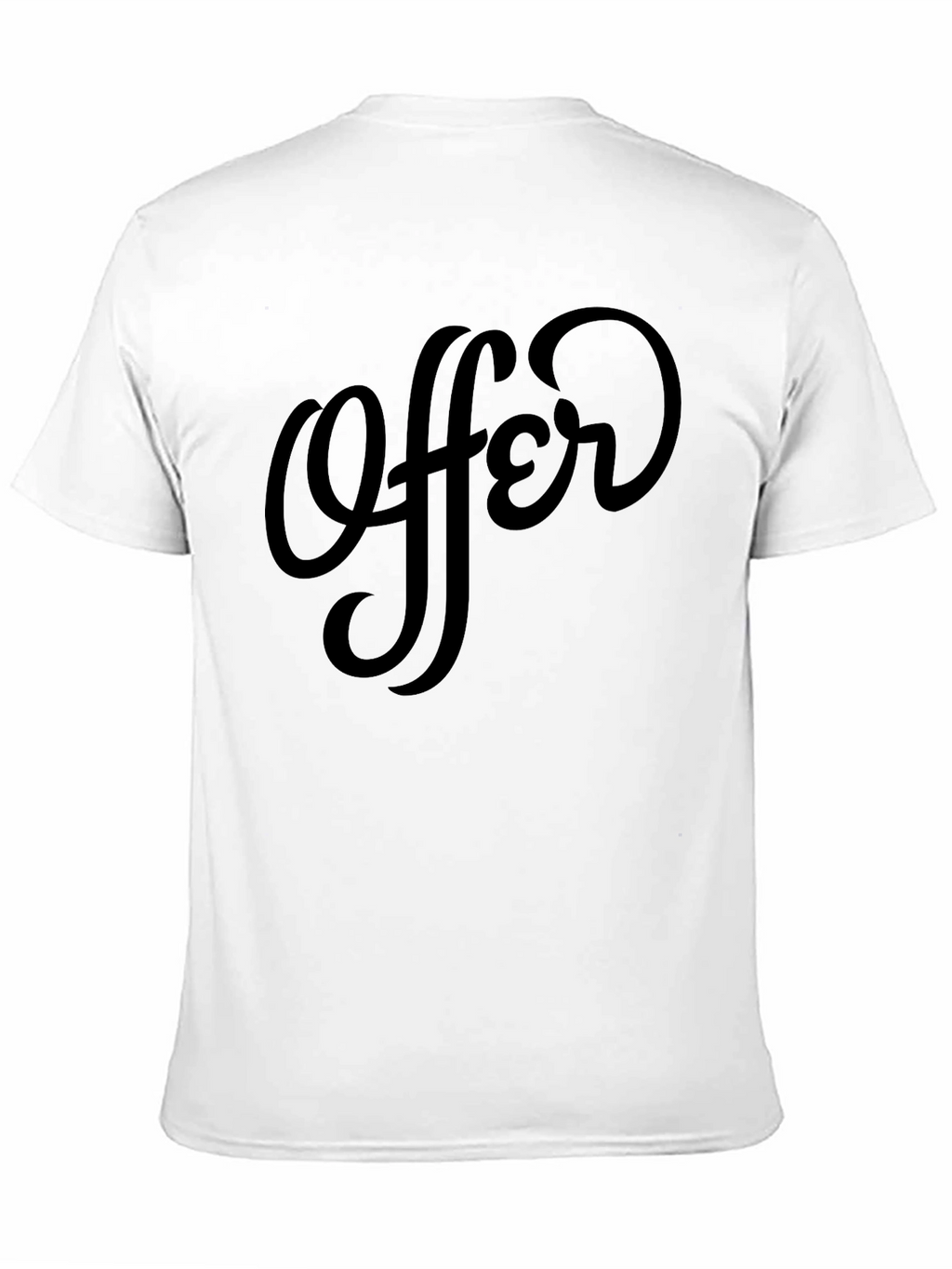 Offer Black Crew Neck T-Shirt