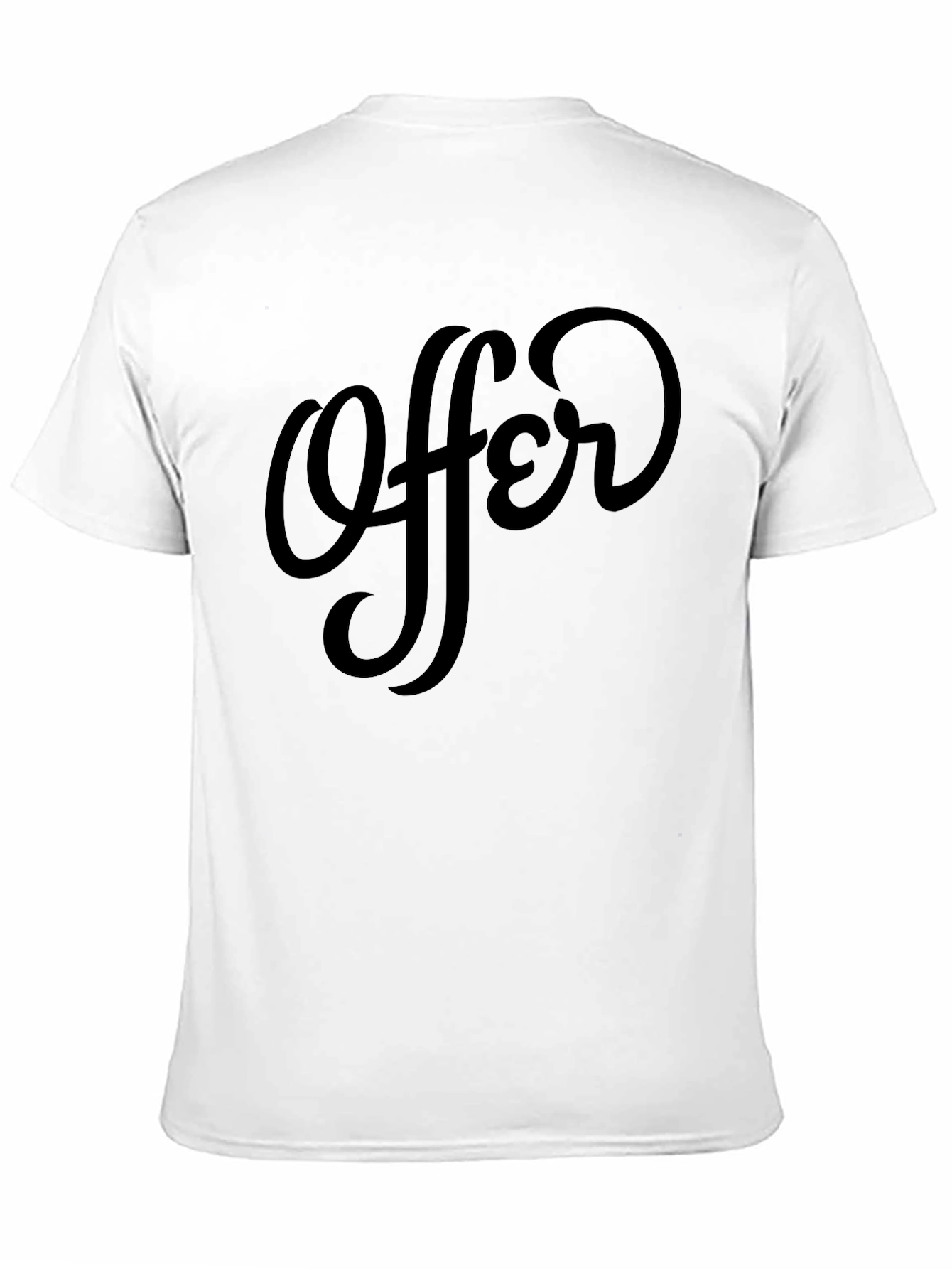 Offer Black Crew Neck T-Shirt