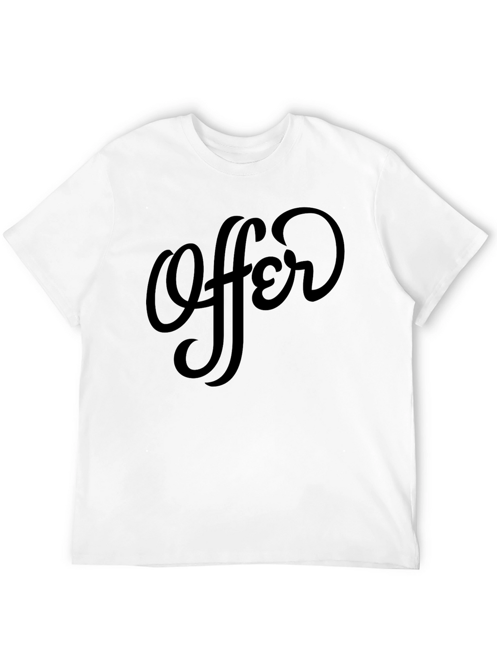 Offer Black Crew Neck T-Shirt