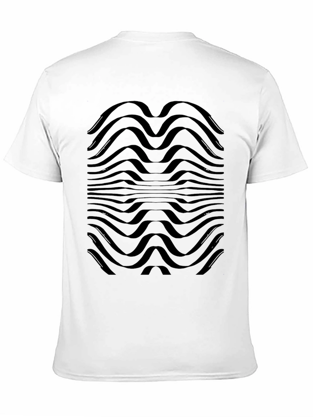 Abstract Wave Pattern T-Shirt - Modern Graphic Tee