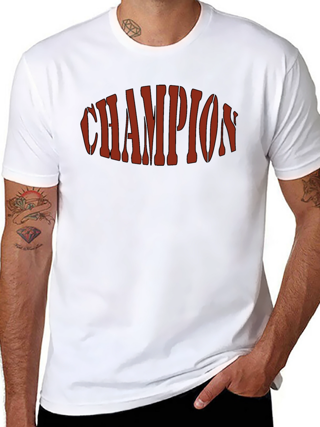 Champion Graphic Print Black T-Shirt