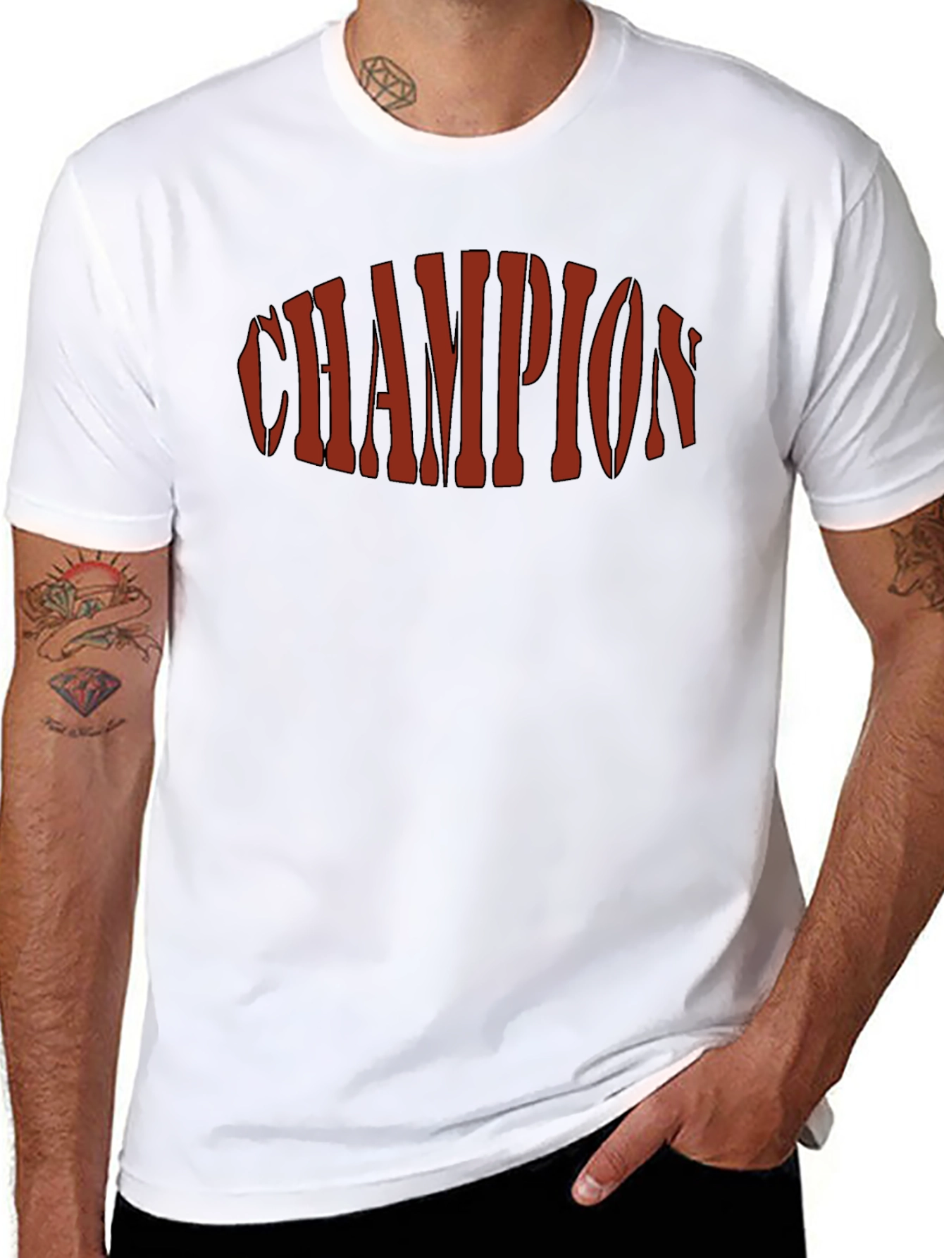 Champion Graphic Print Black T-Shirt