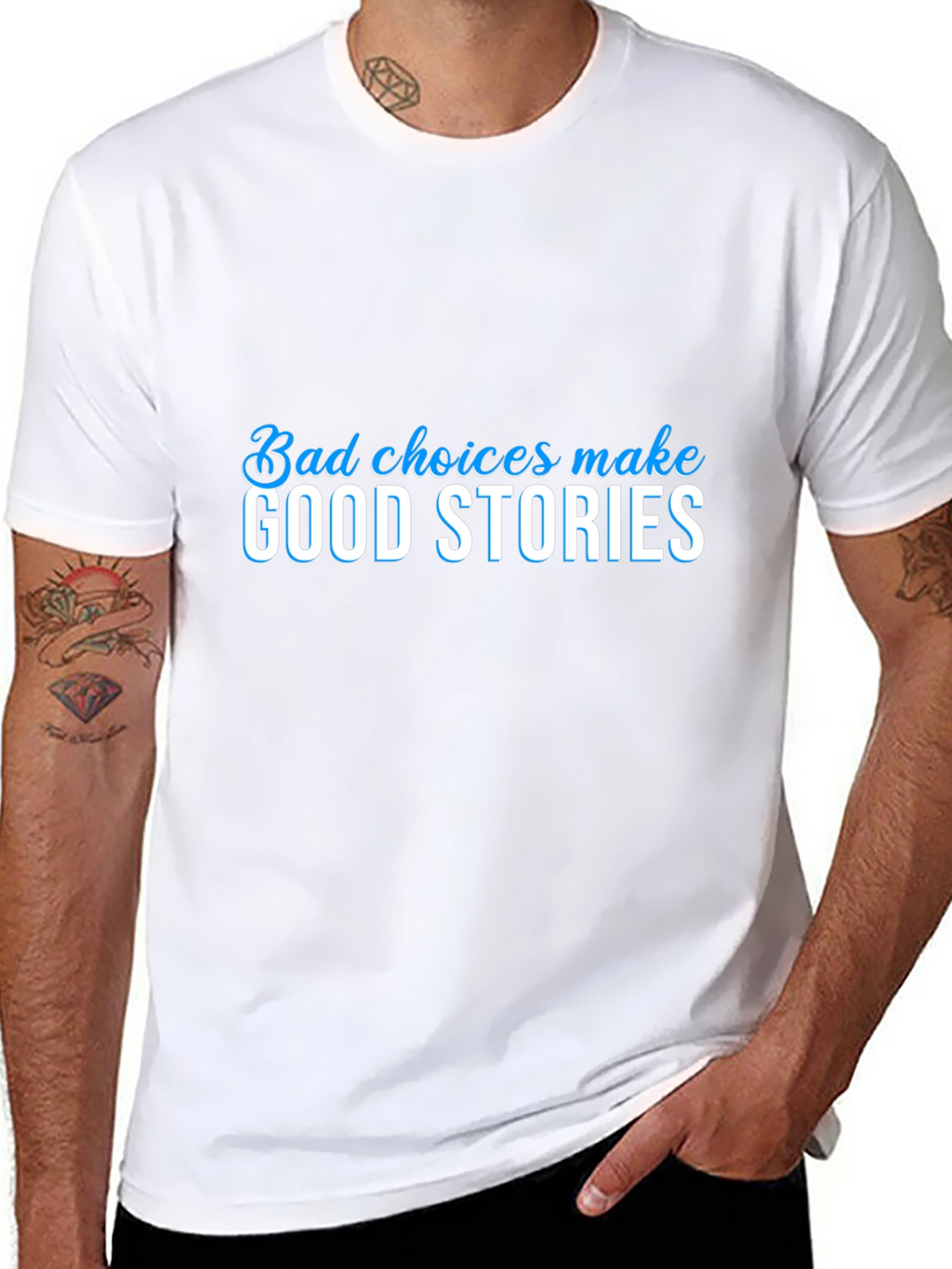 Bad Choices Make Good Stories Black Graphic Tee
