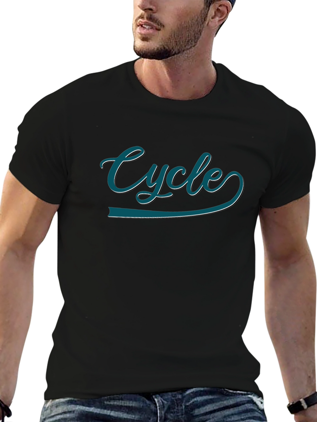 Cycle Graphic Tee - Sporty Black T-Shirt