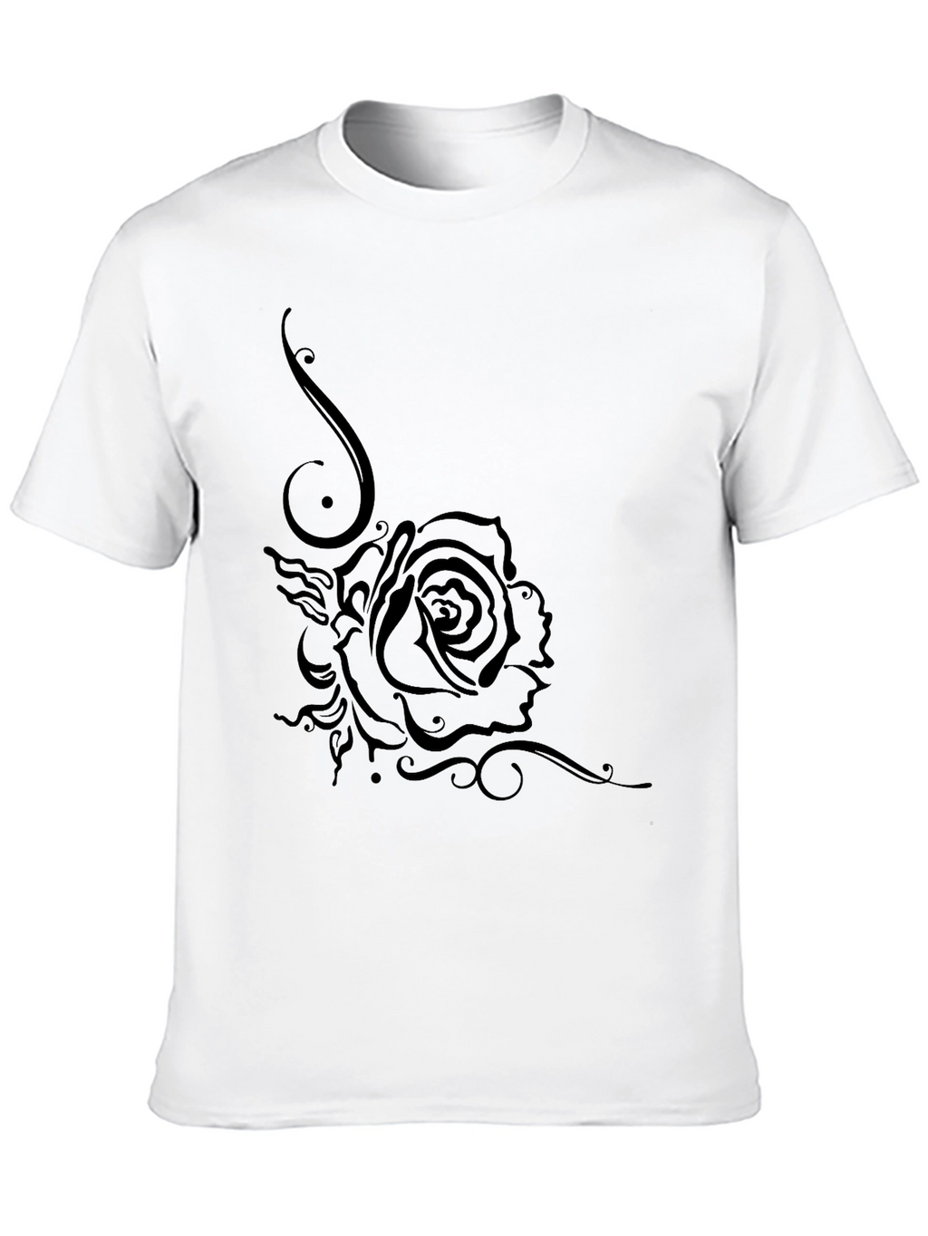 Black Rose Graphic T-Shirt - Casual Style