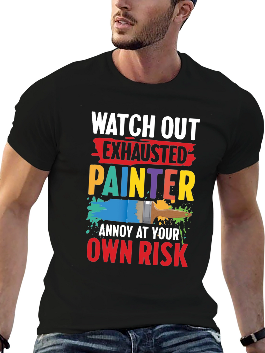 Exhausted Painter Graphic T-Shirt