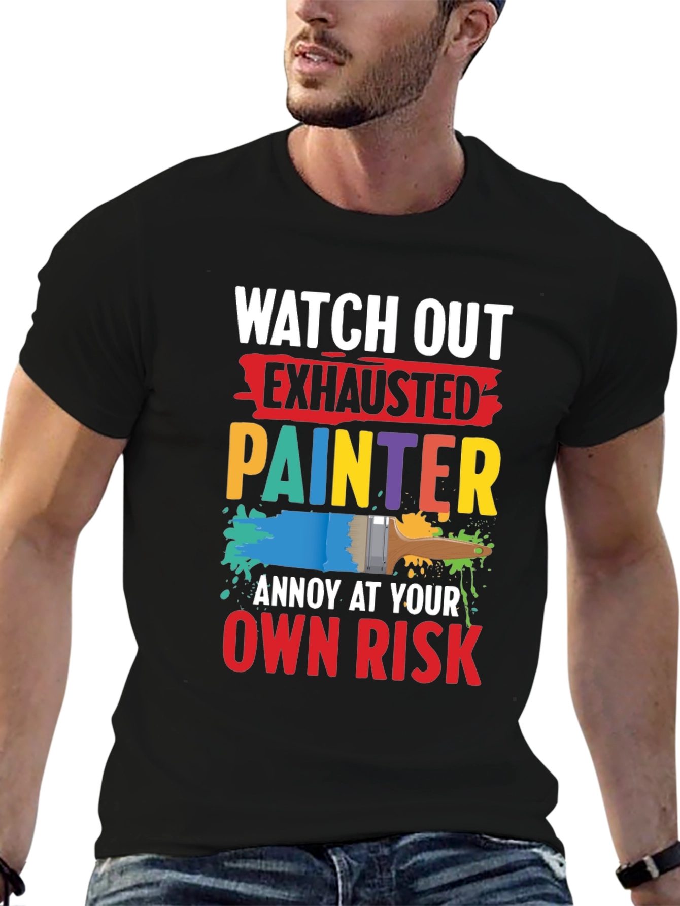 Exhausted Painter Graphic T-Shirt