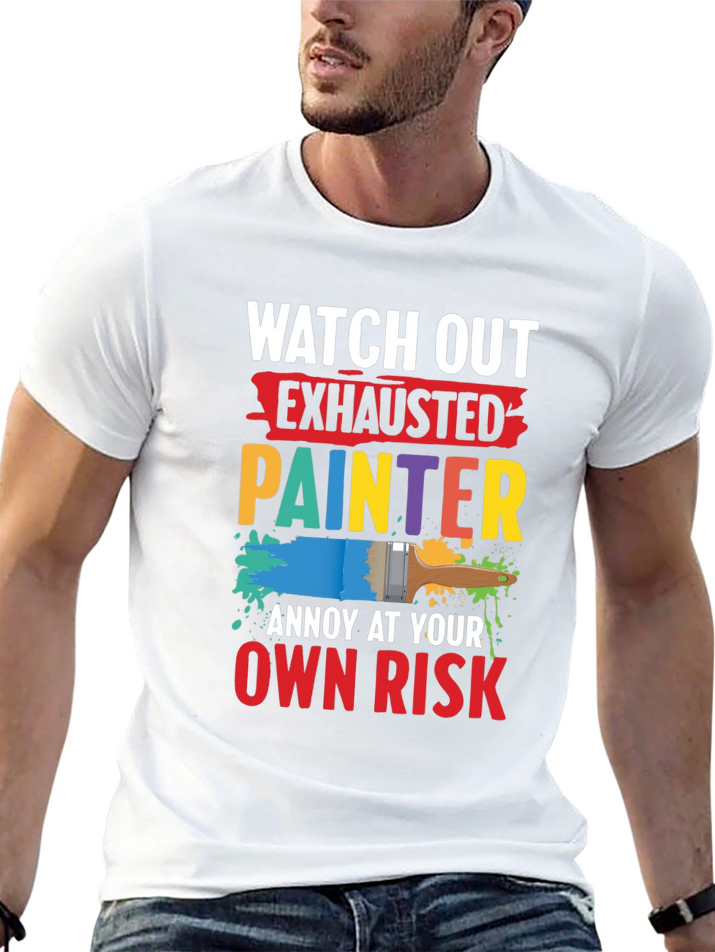 Exhausted Painter Graphic T-Shirt