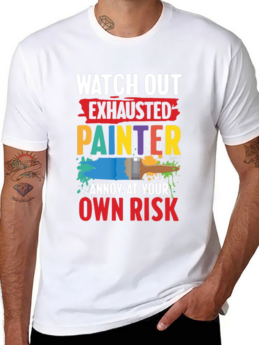 Exhausted Painter Graphic T-Shirt