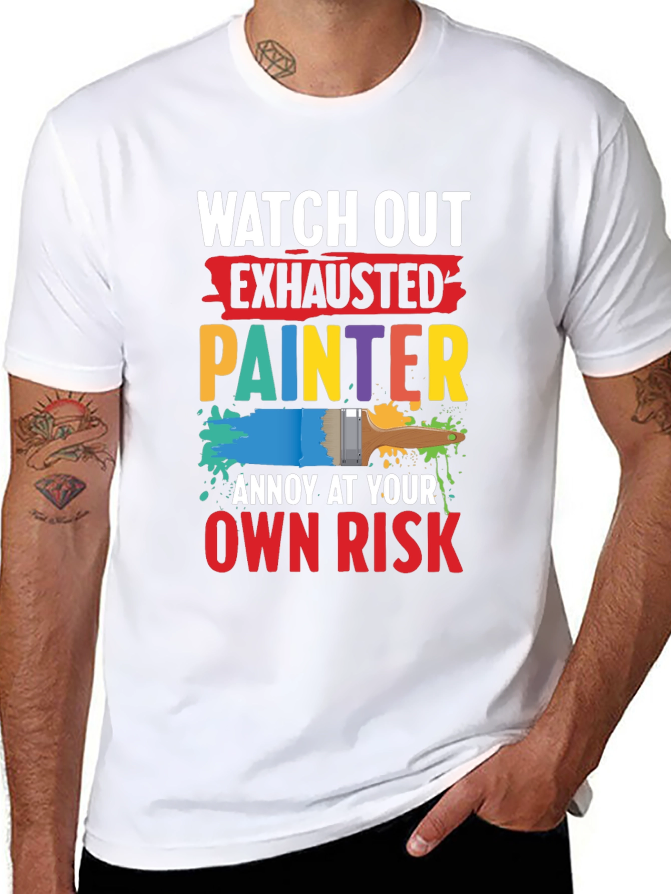 Exhausted Painter Graphic T-Shirt