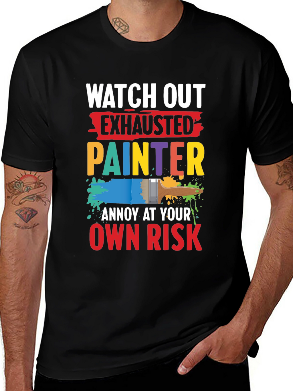 Exhausted Painter Graphic T-Shirt