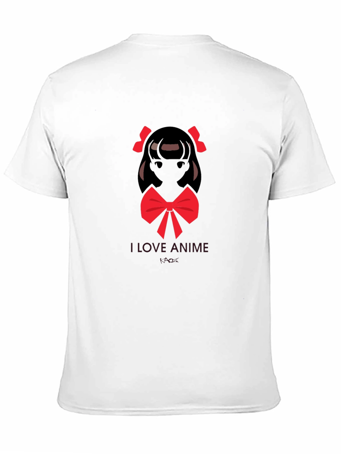 I Love Anime Graphic Black T-Shirt