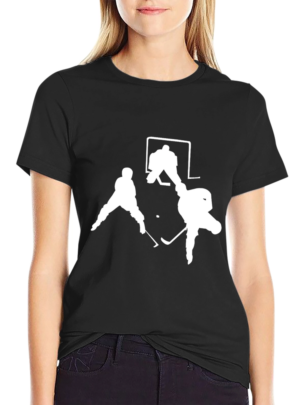 Hockey Silhouette Black Tee