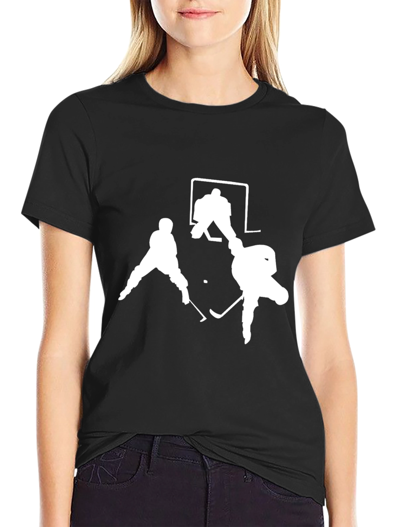 Hockey Silhouette Black Tee
