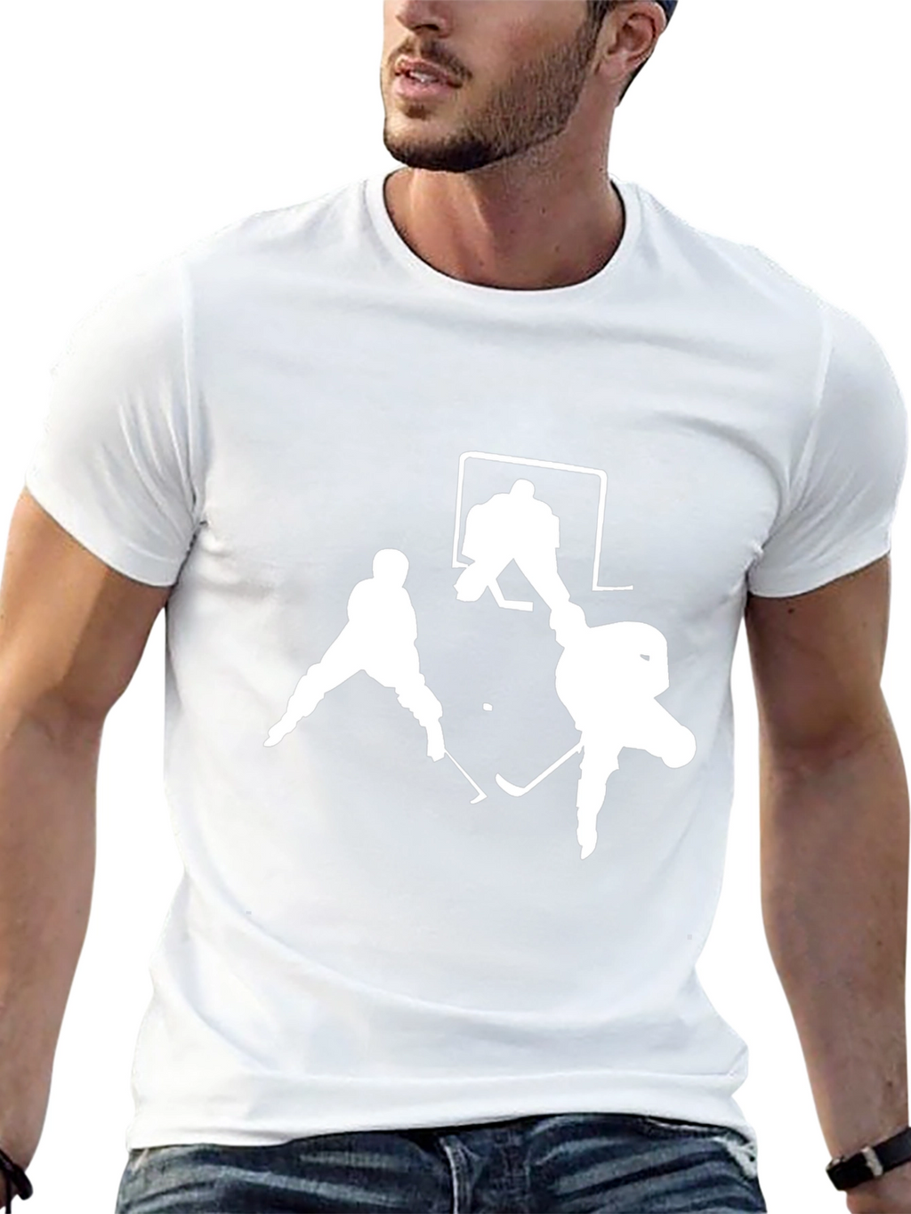 Hockey Silhouette Black Tee
