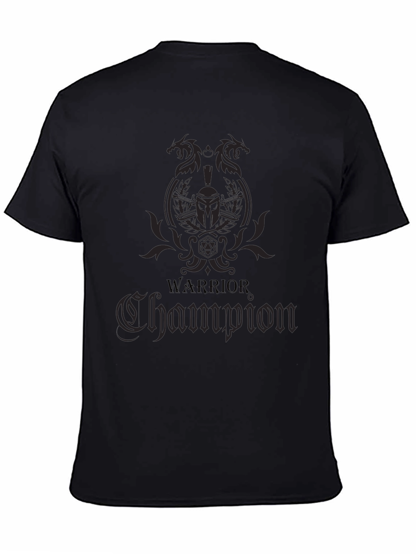 Warrior Champion Graphic T-Shirt - Black
