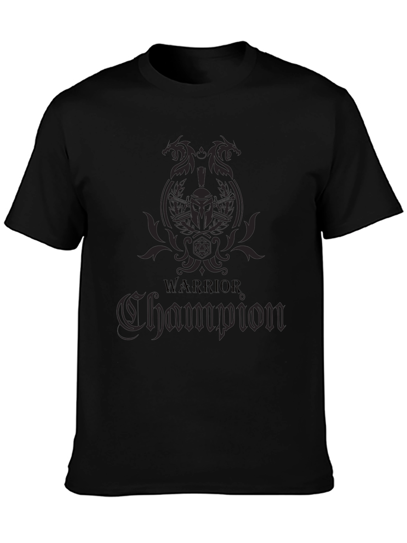 Warrior Champion Graphic T-Shirt - Black