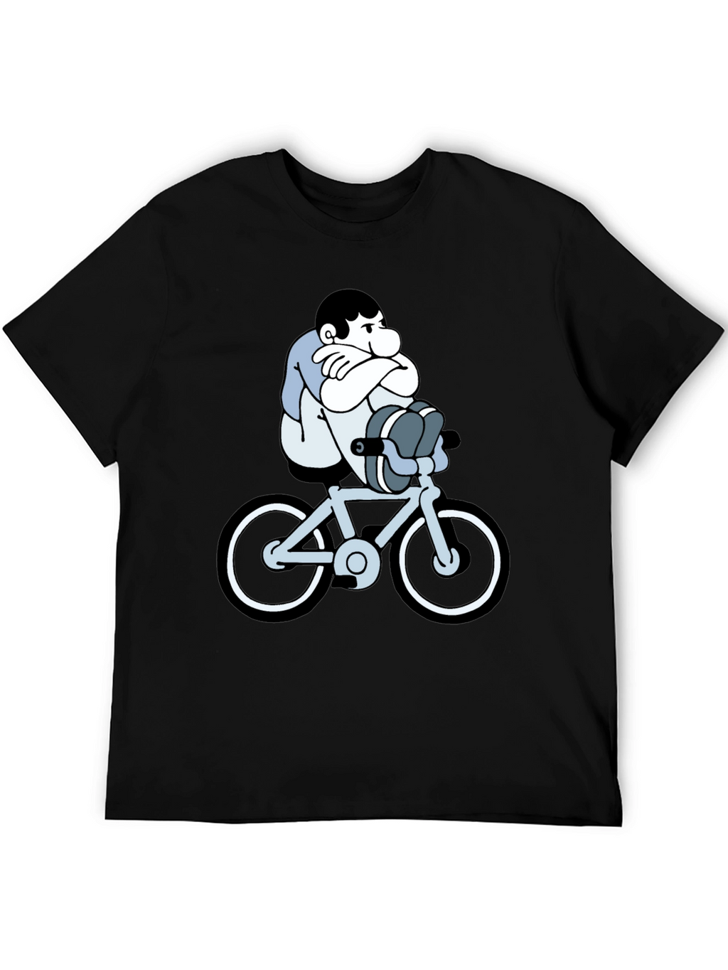 Cartoon Biker T-Shirt - Unisex Black Tee