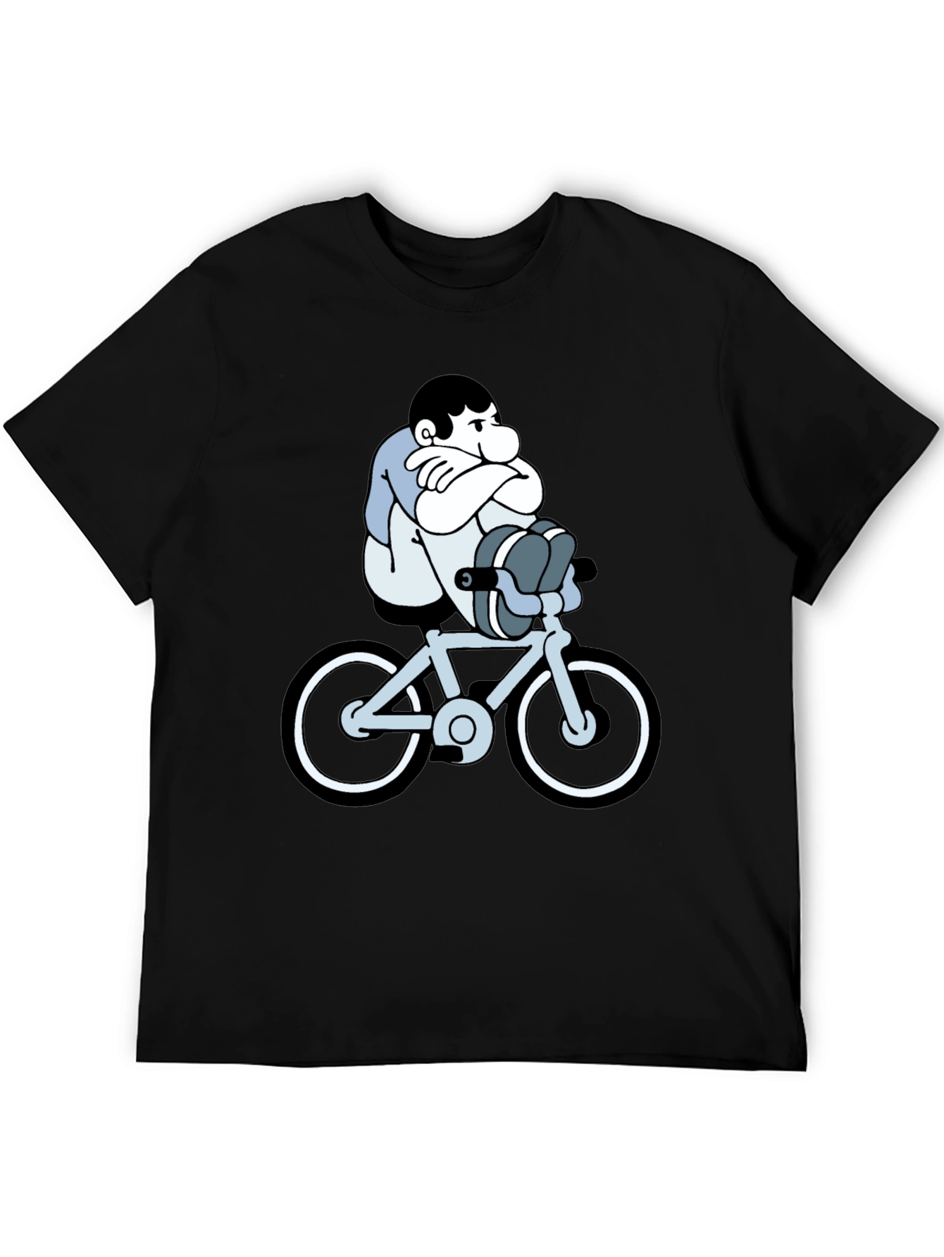 Cartoon Biker T-Shirt - Unisex Black Tee