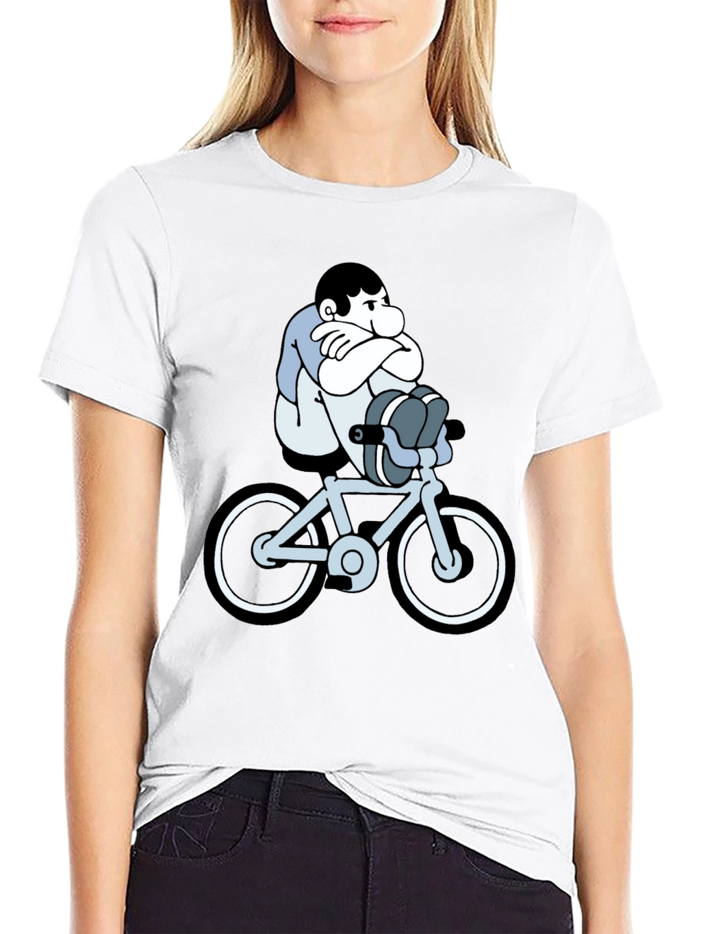 Cartoon Biker T-Shirt - Unisex Black Tee