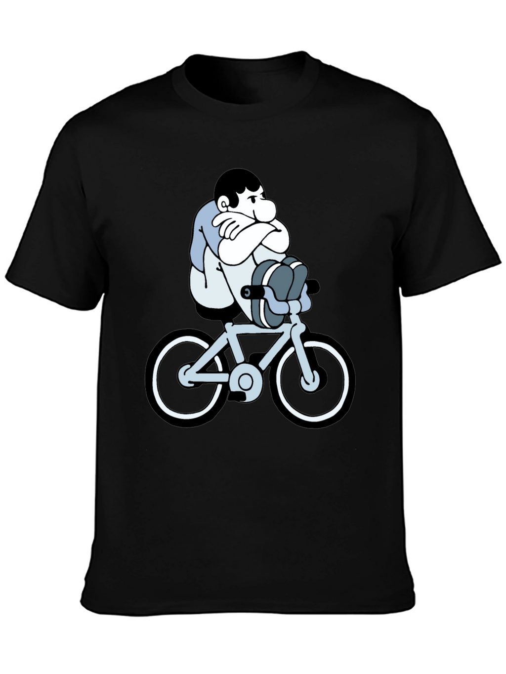 Cartoon Biker T-Shirt - Unisex Black Tee