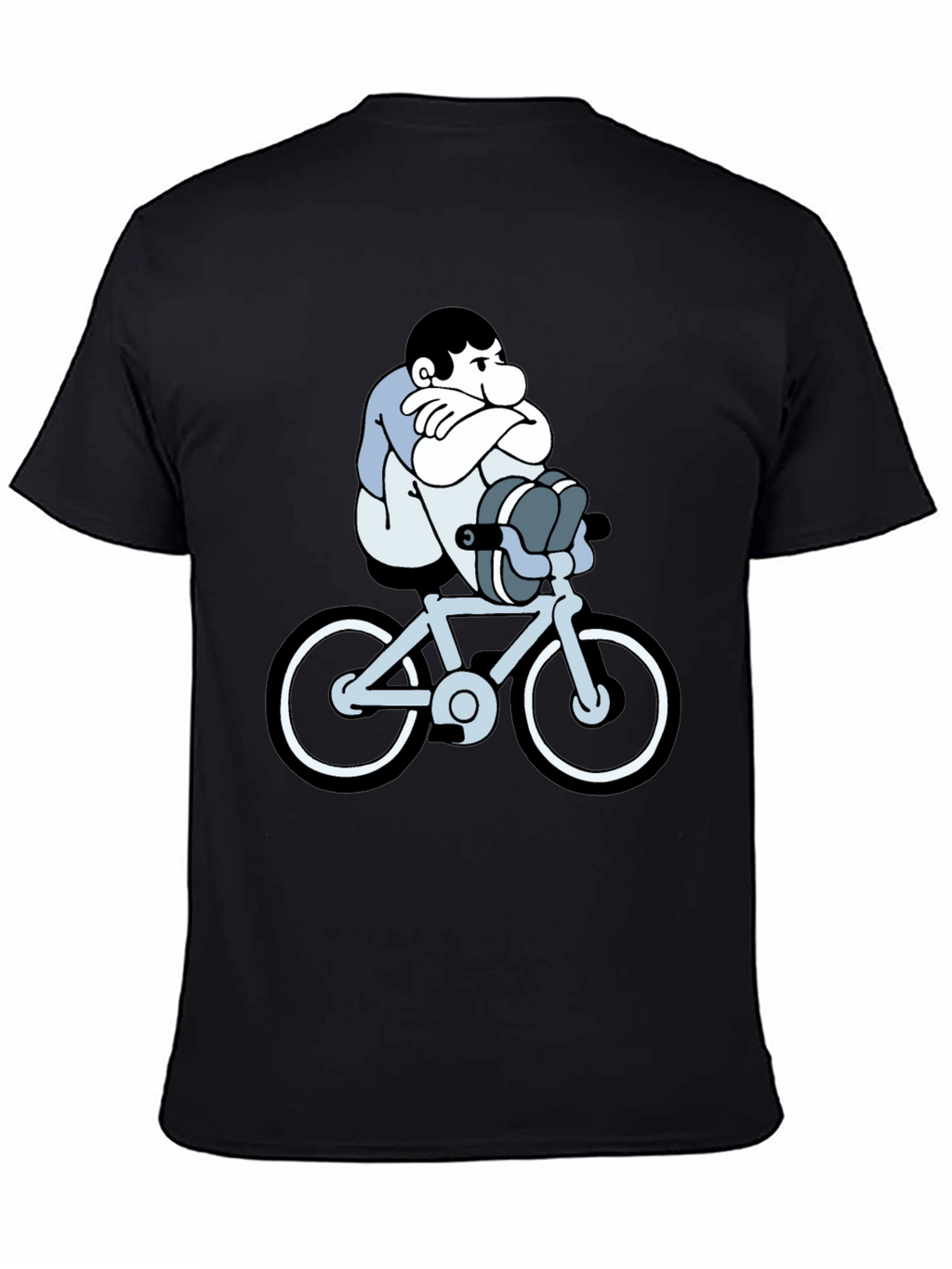 Cartoon Biker T-Shirt - Unisex Black Tee