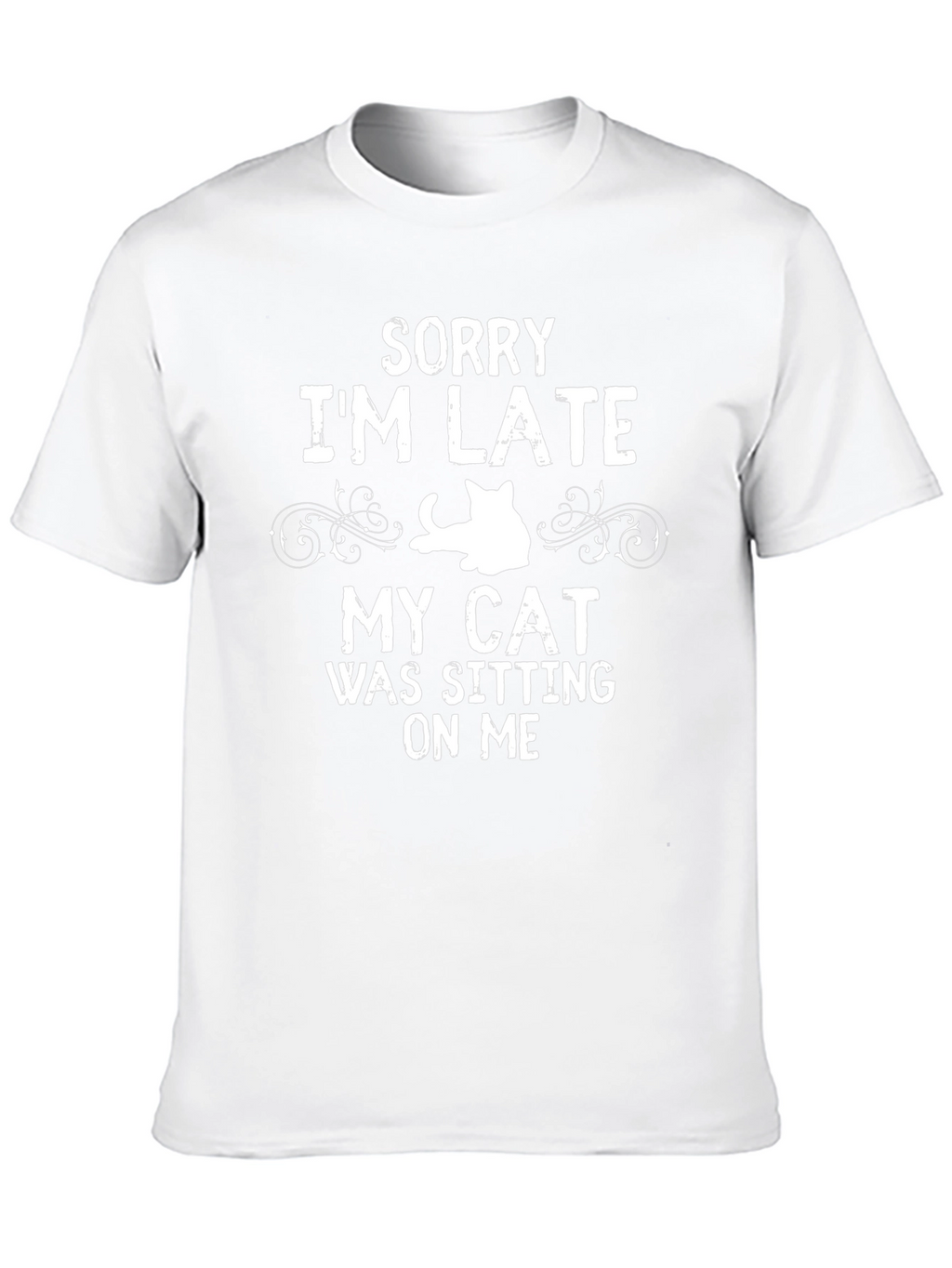 Funny Cat Sitting On Me Graphic Tee