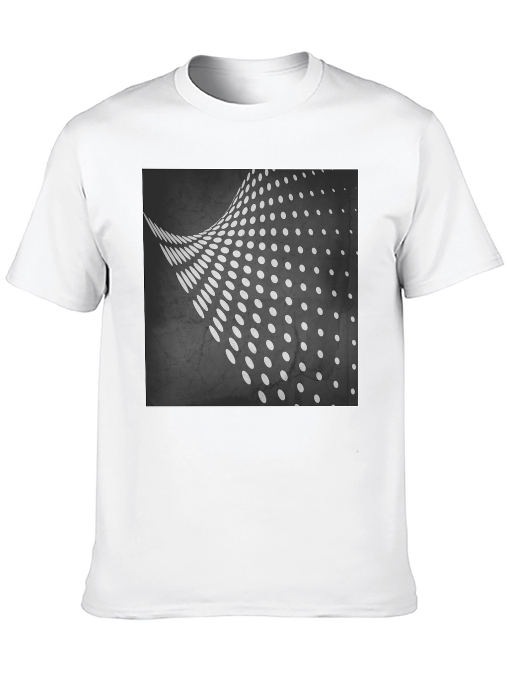 Abstract Dot Wave Black T-Shirt