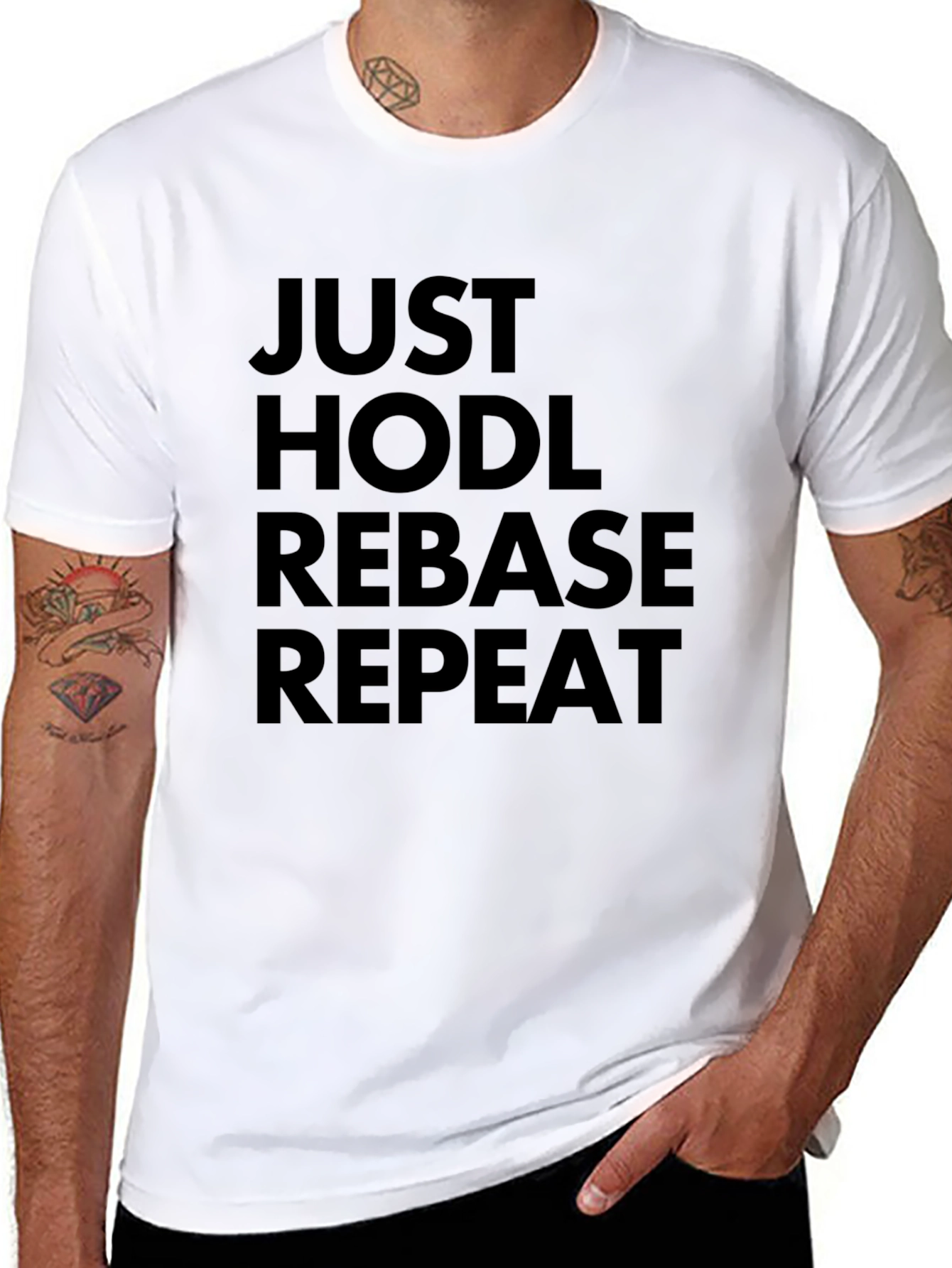 Just HODL Rebase Repeat Crypto T-Shirt