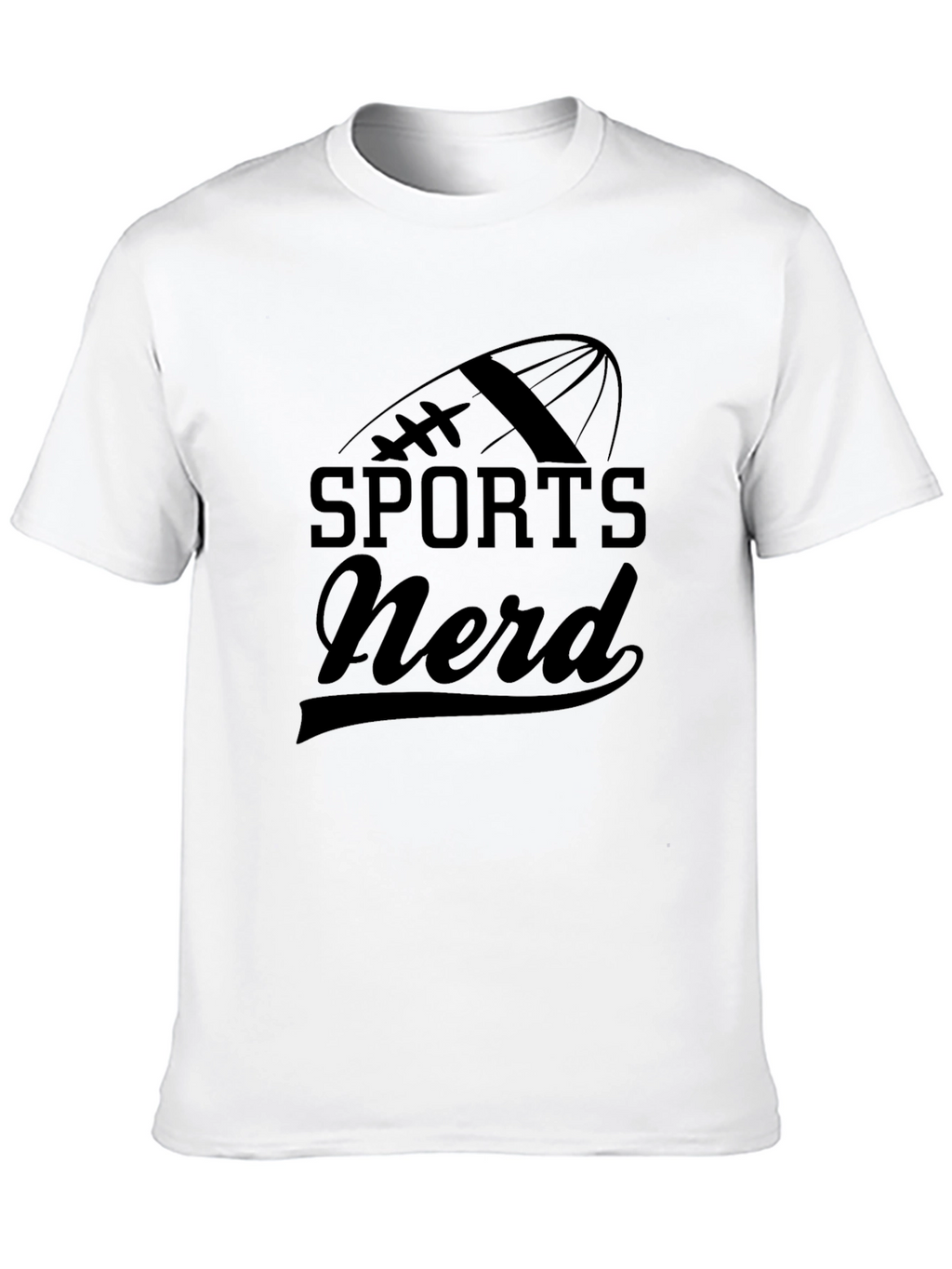 Sports Nerd Graphic T-Shirt - Black Cotton Tee