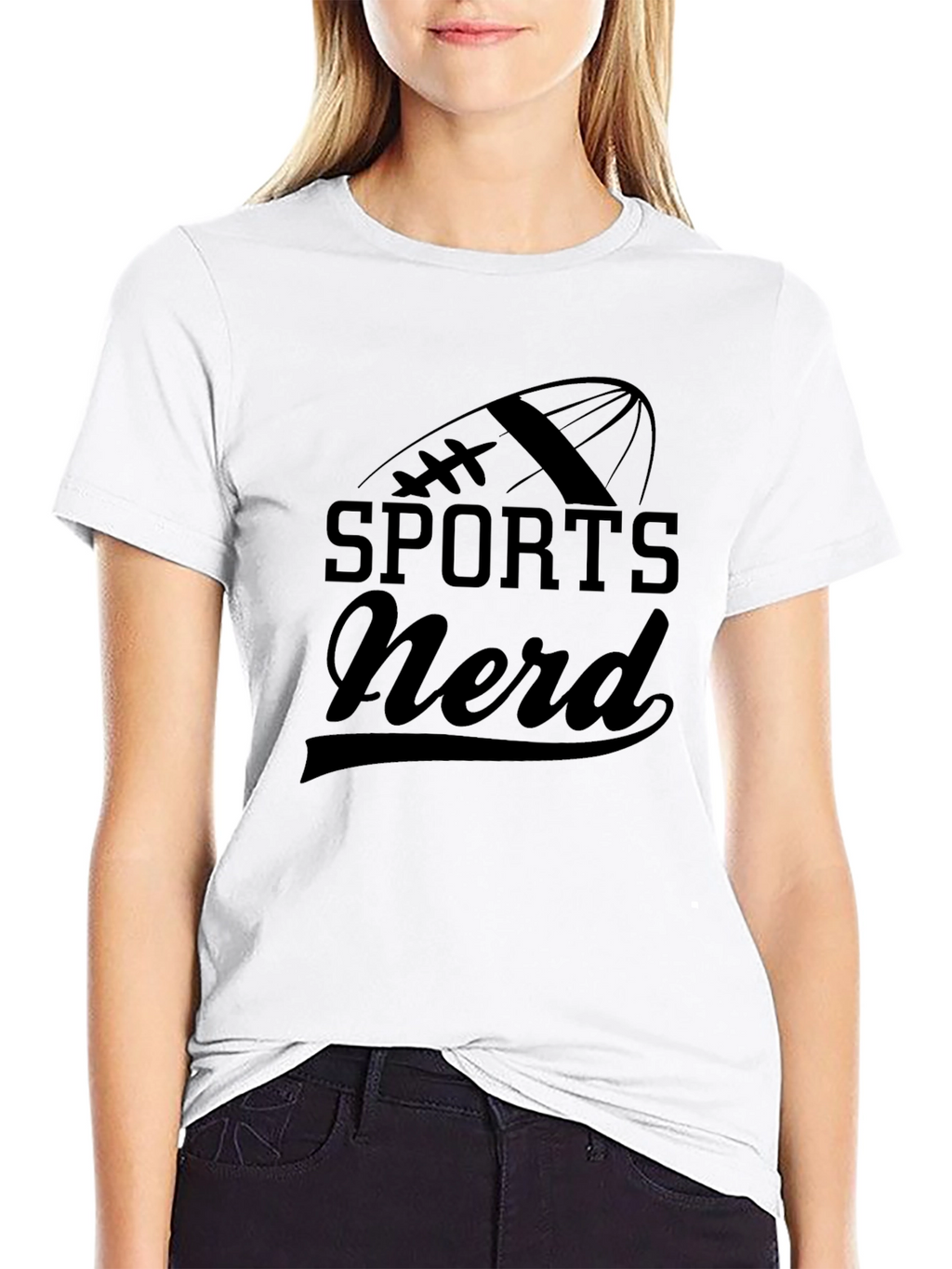 Sports Nerd Graphic T-Shirt - Black Cotton Tee