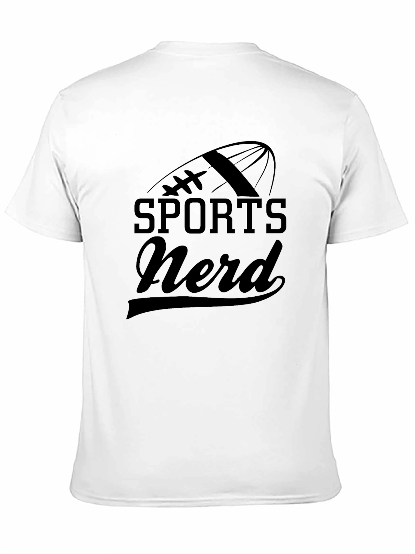 Sports Nerd Graphic T-Shirt - Black Cotton Tee