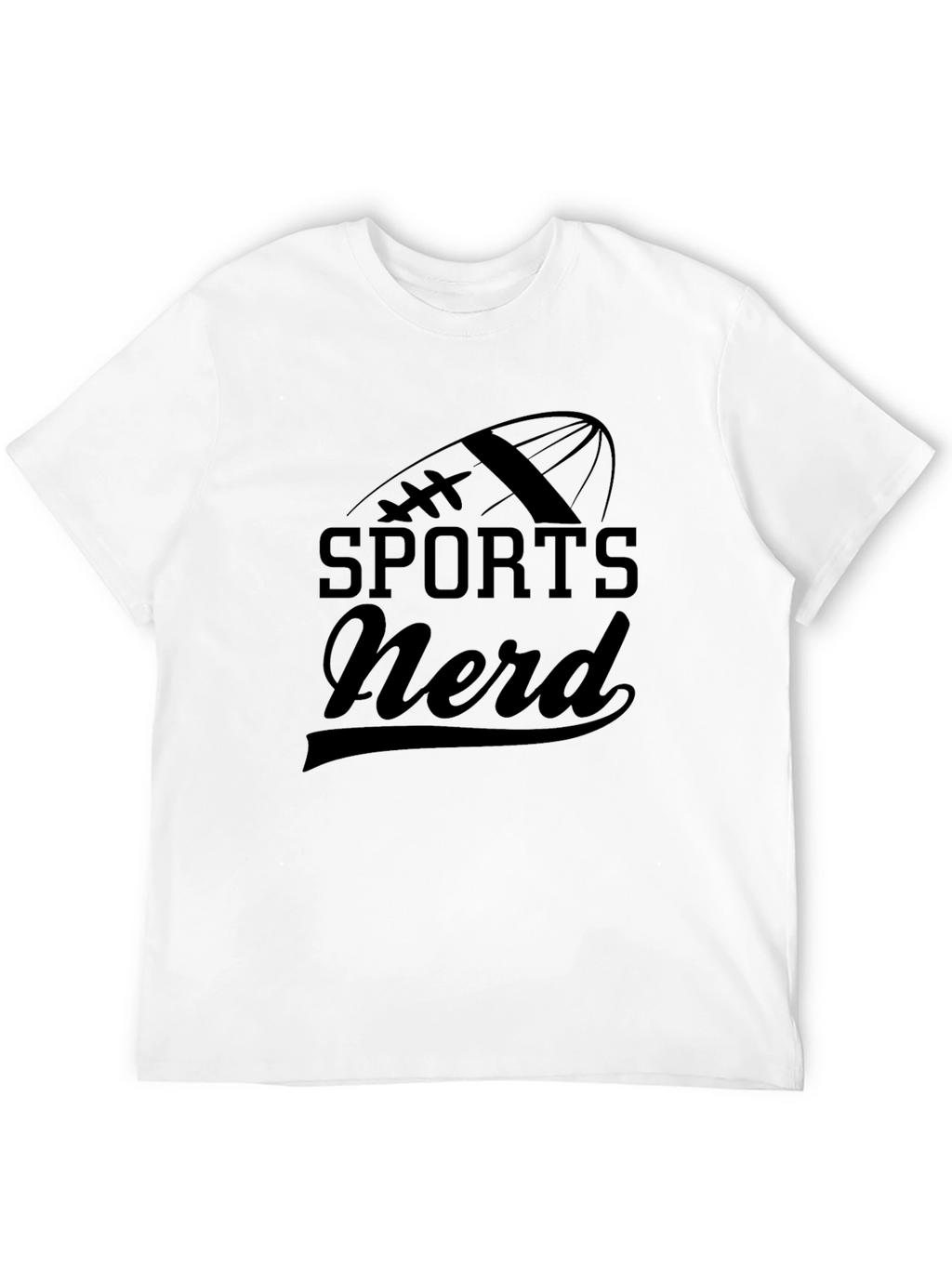 Sports Nerd Graphic T-Shirt - Black Cotton Tee