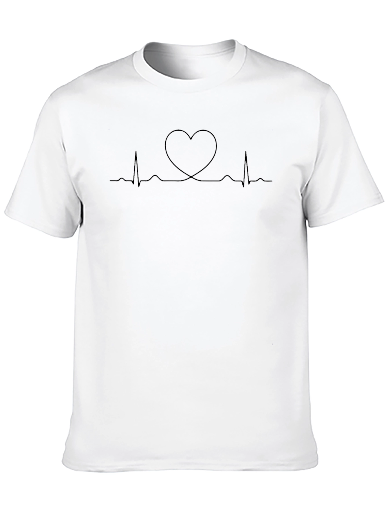 Heartbeat Love T-Shirt - Black