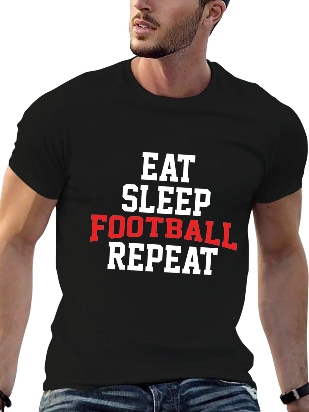 Eat Sleep Football Repeat T-Shirt