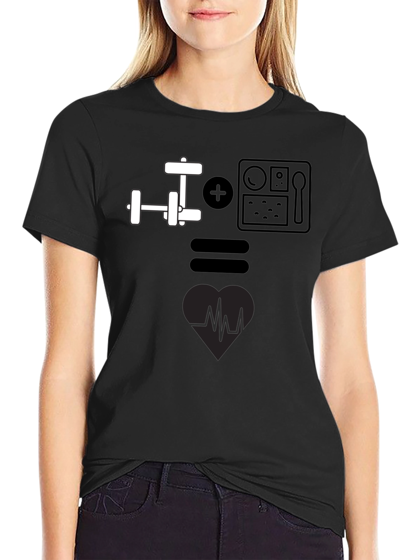 Fitness Formula T-Shirt: Workout + Food = Healthy Heart