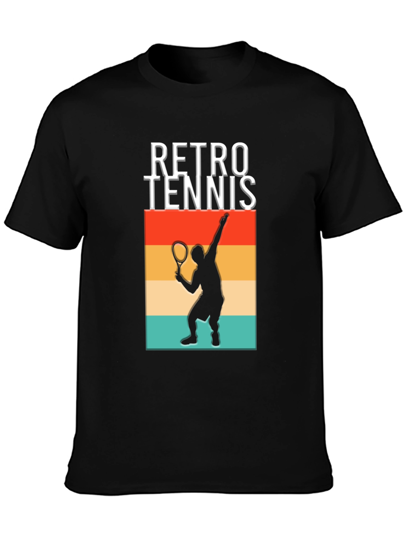Retro Tennis Player Graphic T-Shirt