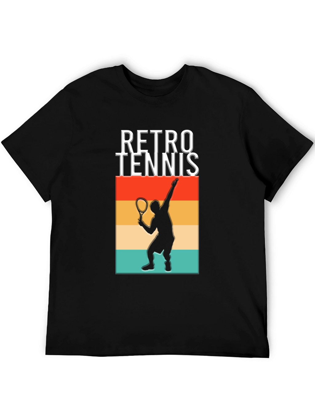 Retro Tennis Player Graphic T-Shirt