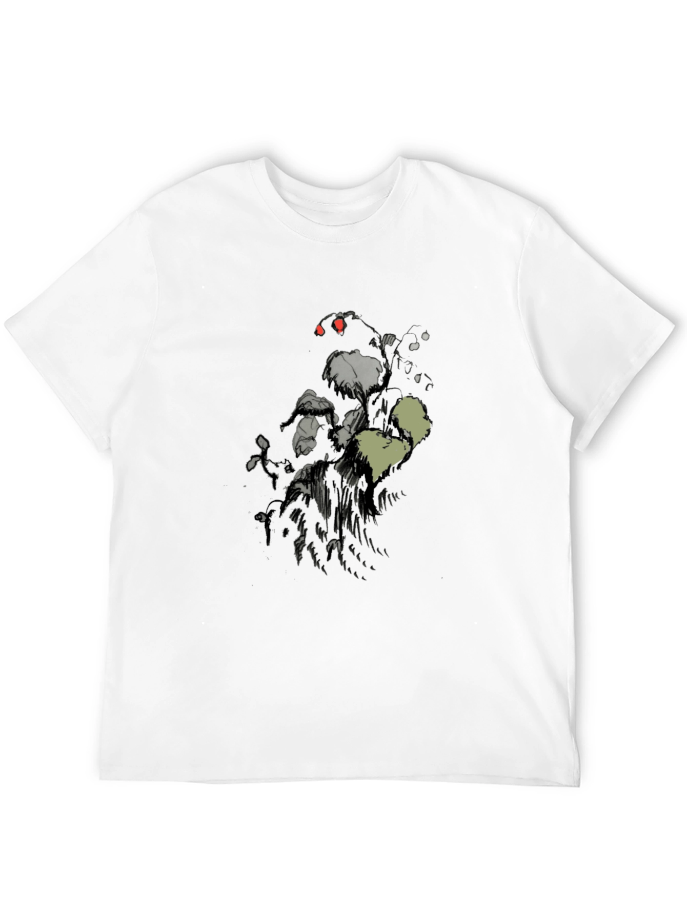 Mens Black Graphic Print Short Sleeve T-Shirt