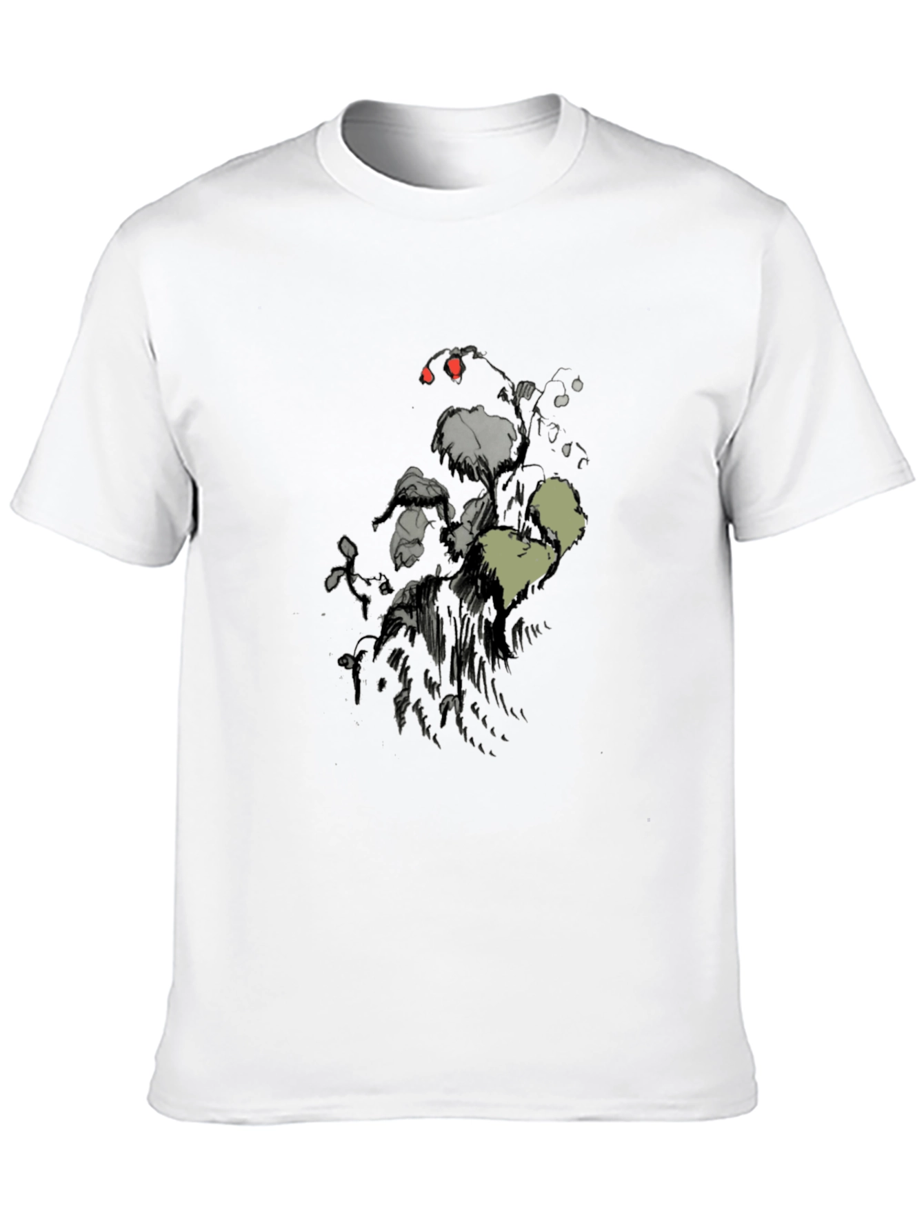 Mens Black Graphic Print Short Sleeve T-Shirt