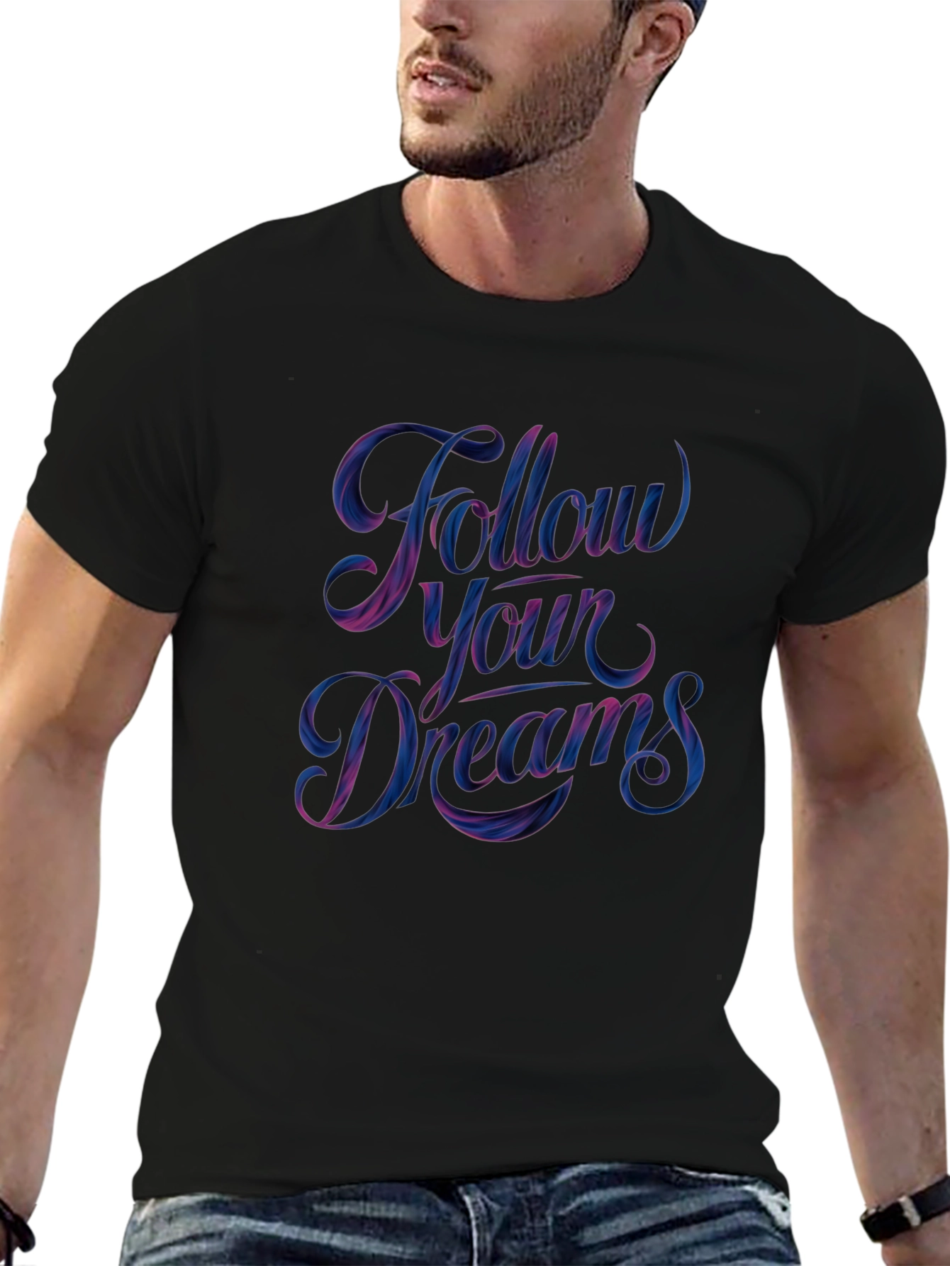Follow Your Dreams Graphic Tee - Black