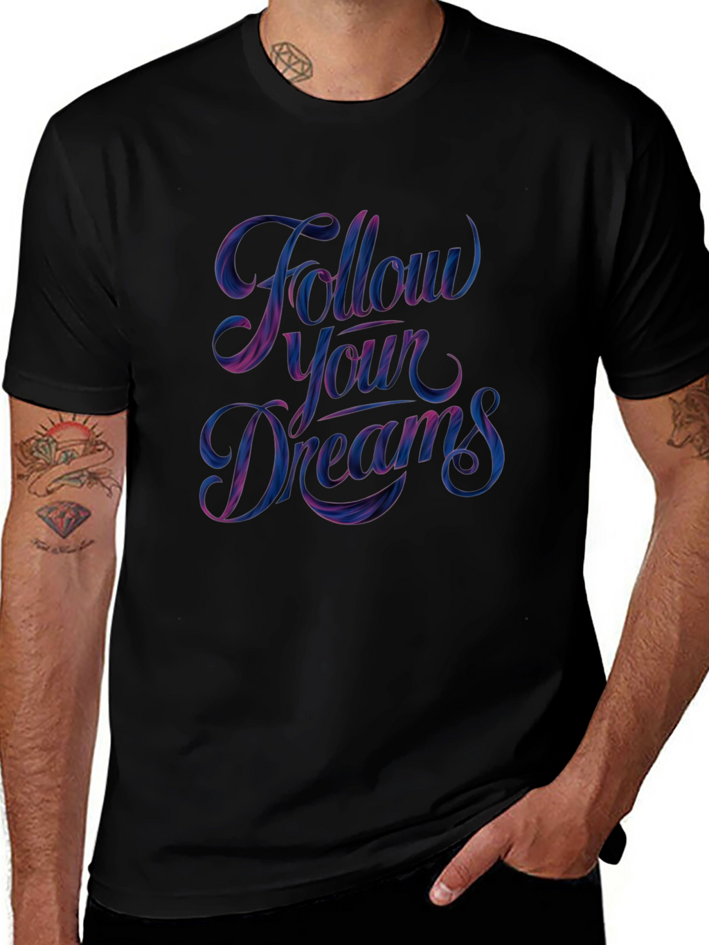 Follow Your Dreams Graphic Tee - Black