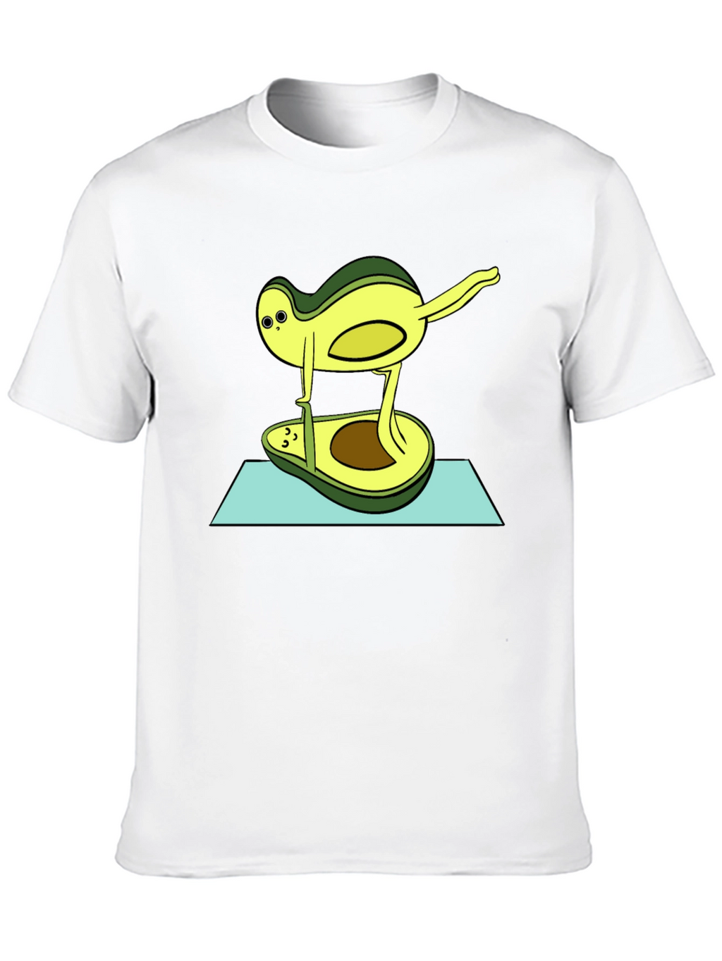 Funny Avocado Yoga Pose Black T-Shirt