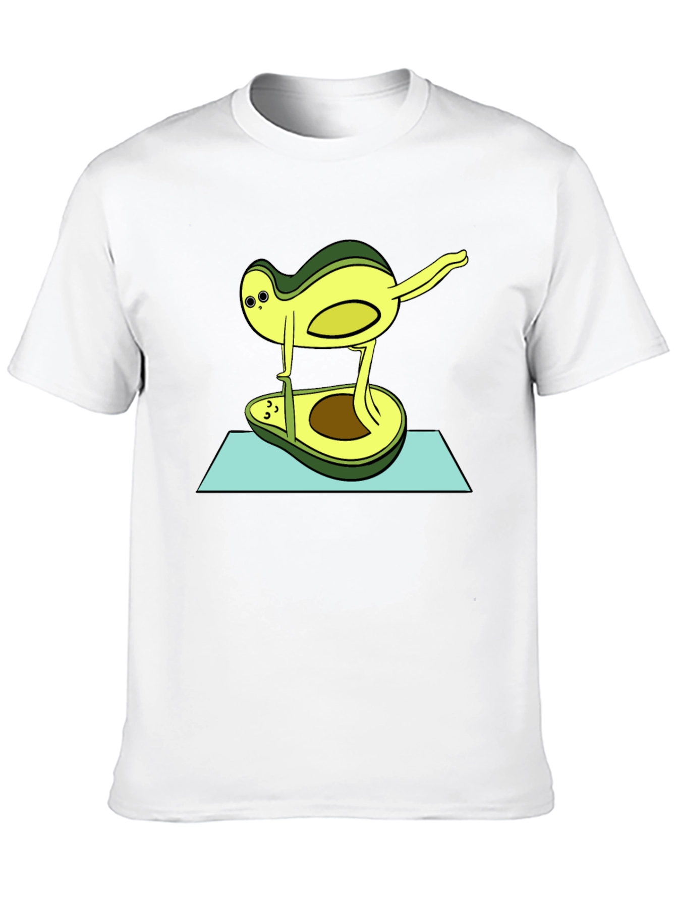 Funny Avocado Yoga Pose Black T-Shirt