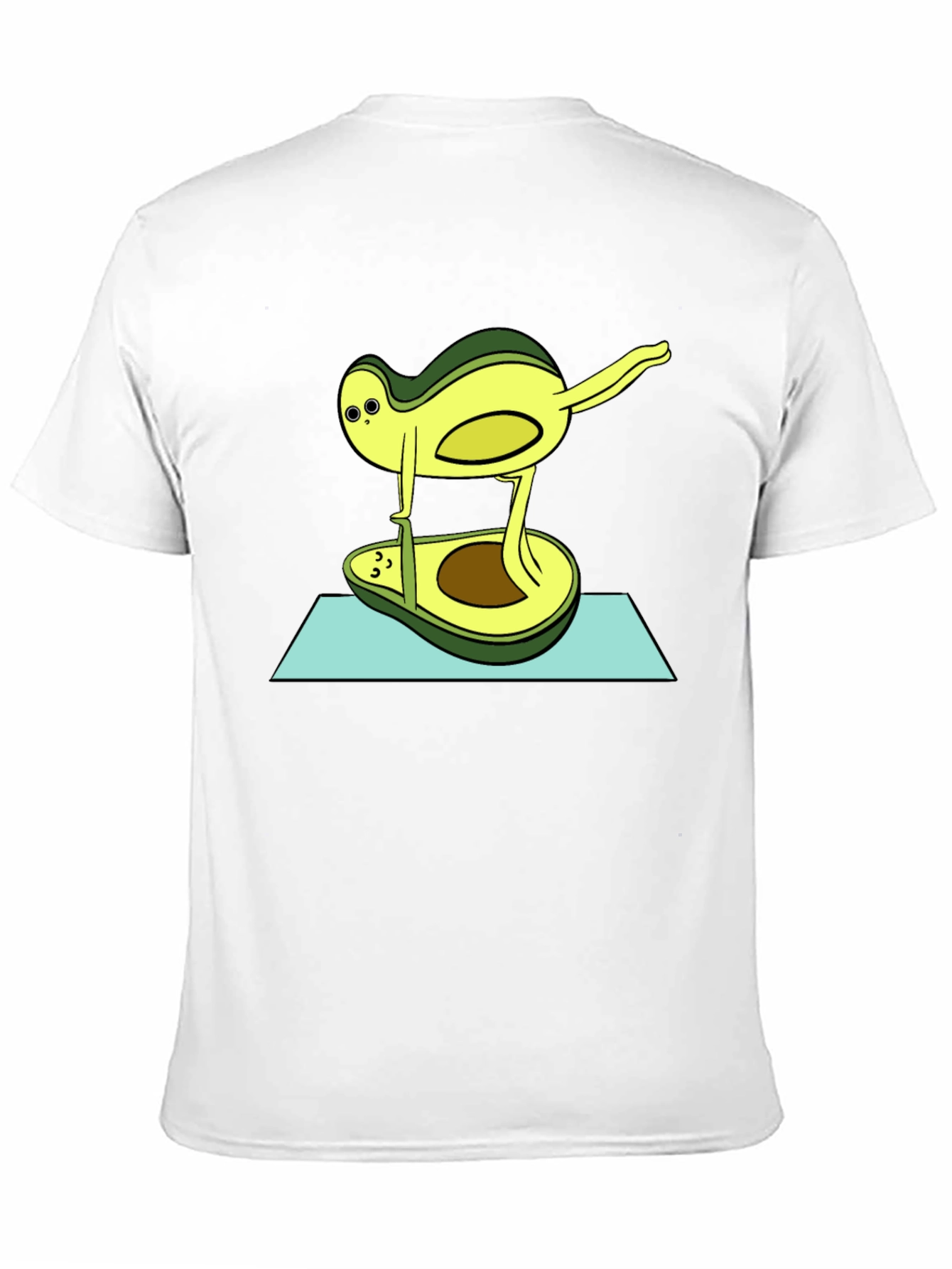 Funny Avocado Yoga Pose Black T-Shirt
