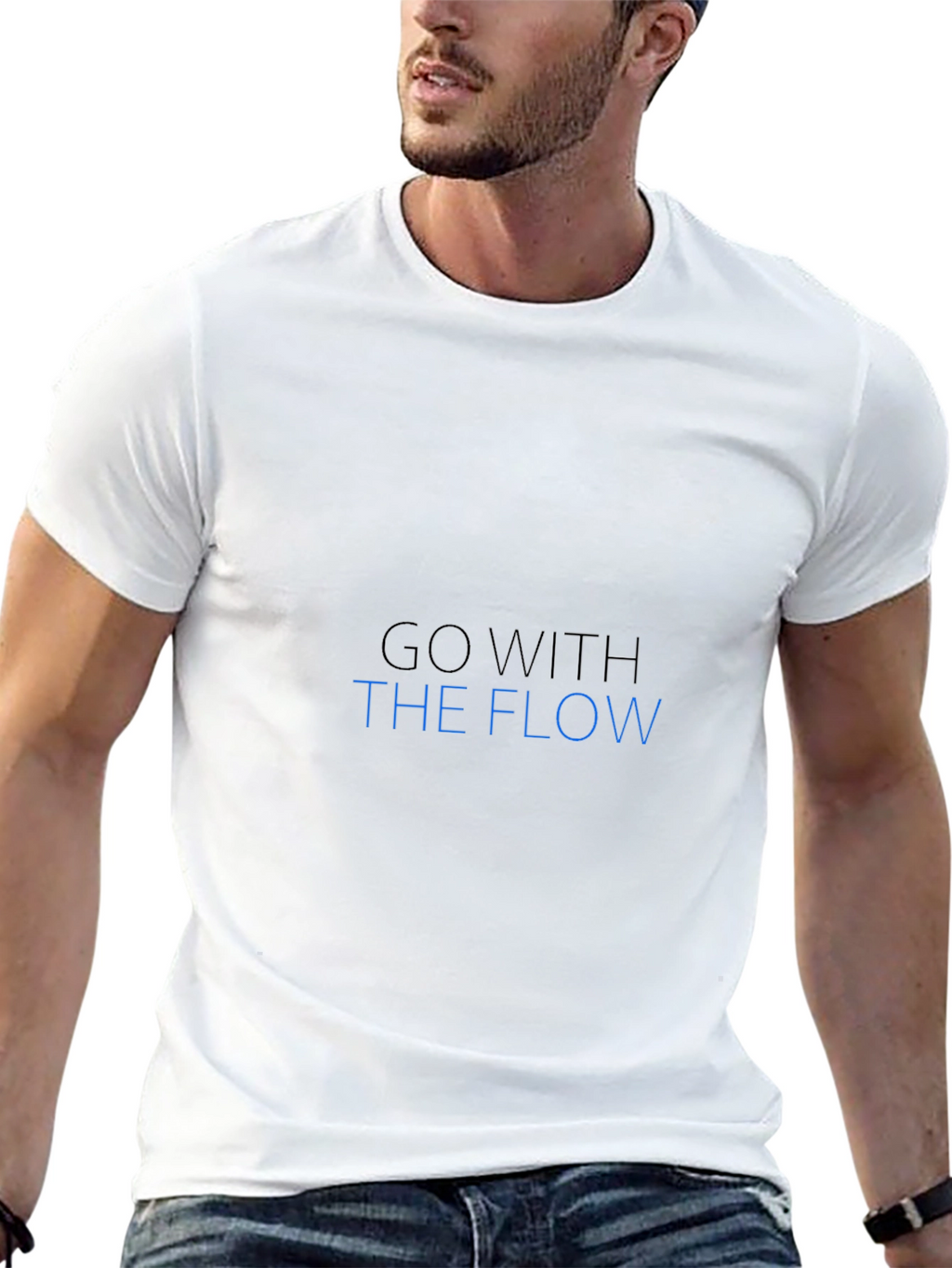 Go With The Flow Black T-Shirt