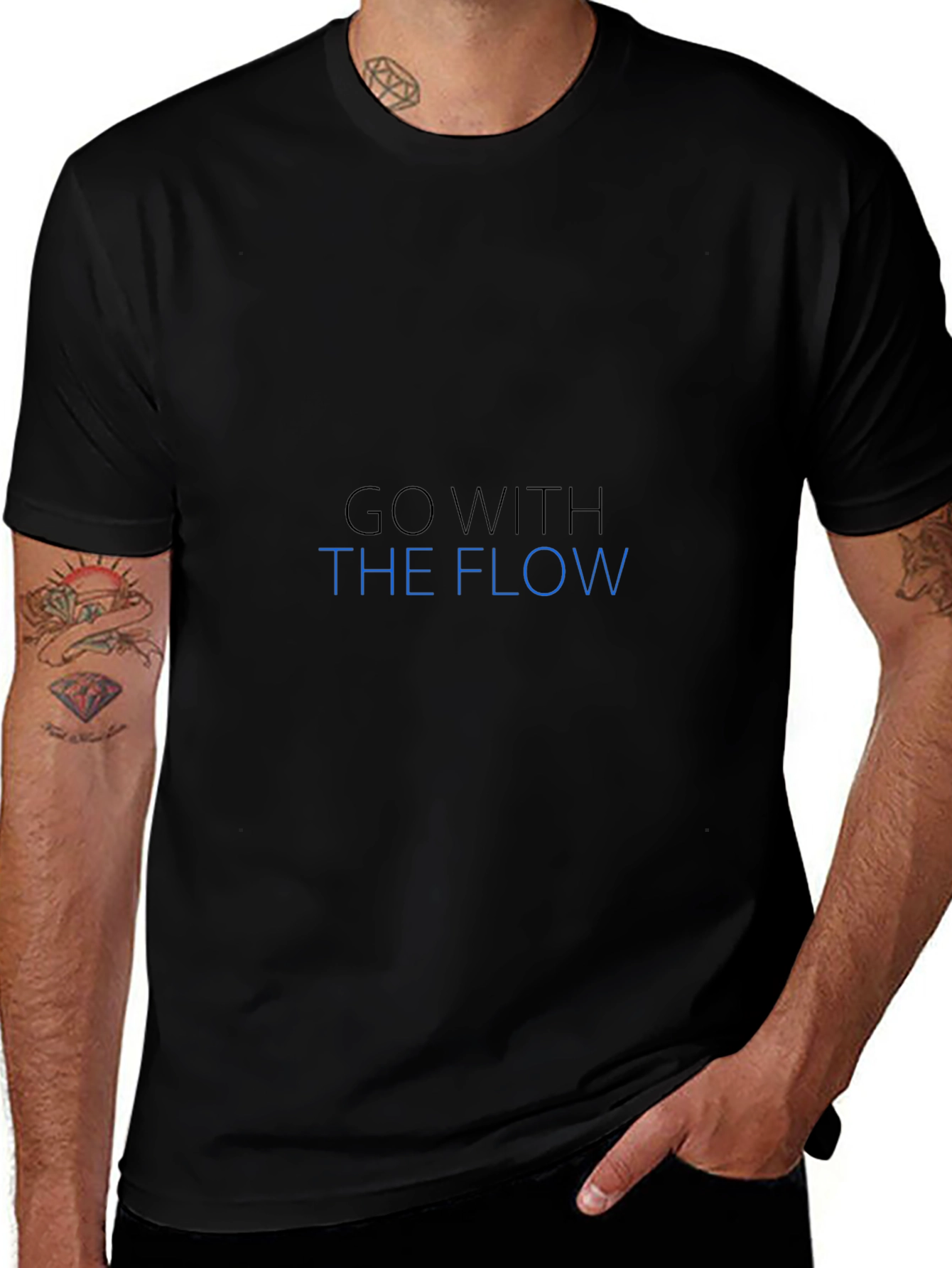 Go With The Flow Black T-Shirt
